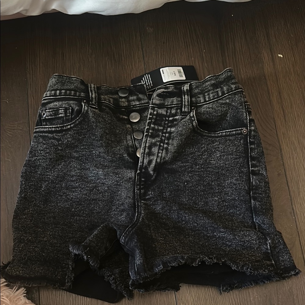 Women's Black Denim Shorts